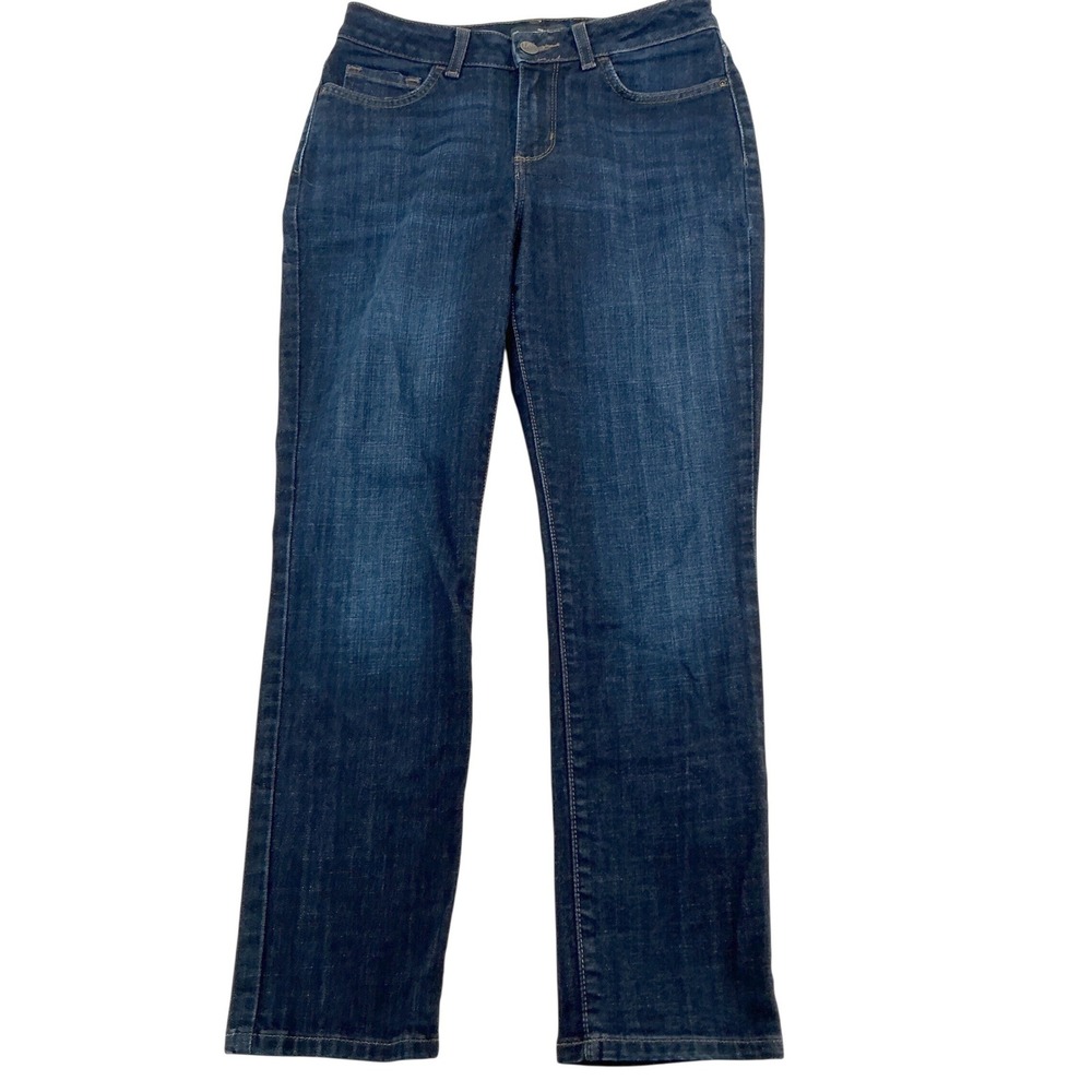Lee Straight Leg Jeans Wms 29 Dark Indigo Blue Regular Mid Rise Classic Denim